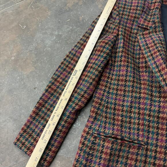 Vintage Wool Blazer Giorgio Sant Angelo Collectible Gold Women 8 Holiday Rainbow - Picture 8 of 9